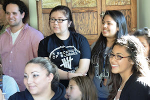 Daniel Angulo (upper left) with Anderson Valley teens and their families.