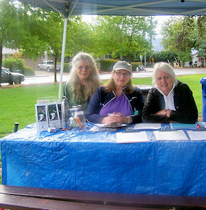 Pinky Kushner, Ann Kelly and Judy Pruden, Friends of Gibson Creek Registration Table