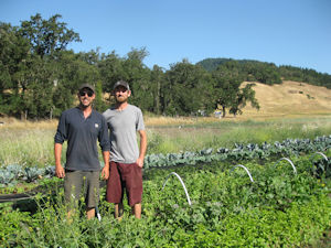 Joshua Sternberg and Tim Ward at the Grange School of Adaptive Agriculture   