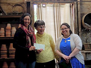 Mendocino County Fire Safe Council's Mary Mayeda with retired teacher Anna Stephens and Community Foundation%u2019s Program Officer Michelle Rich